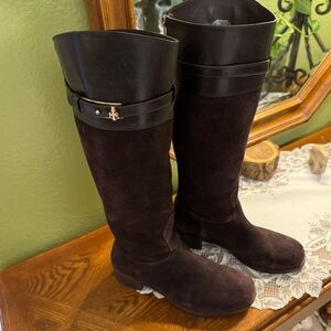 Tory Burch Suede Knee-High Boots